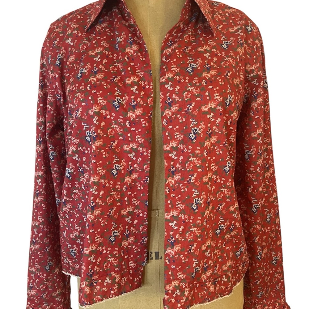 Ralph Lauren Vintage 90’s Floral Red Women's Jacket/Top